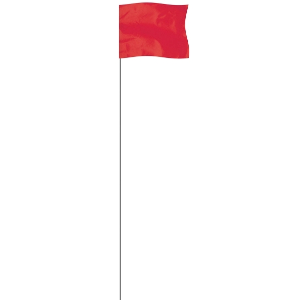Red 4" x 5" Marker Flag on a 21" Wire - Red 4" x 5" Marker Flag on a 21" Wire - Image 1 of 1