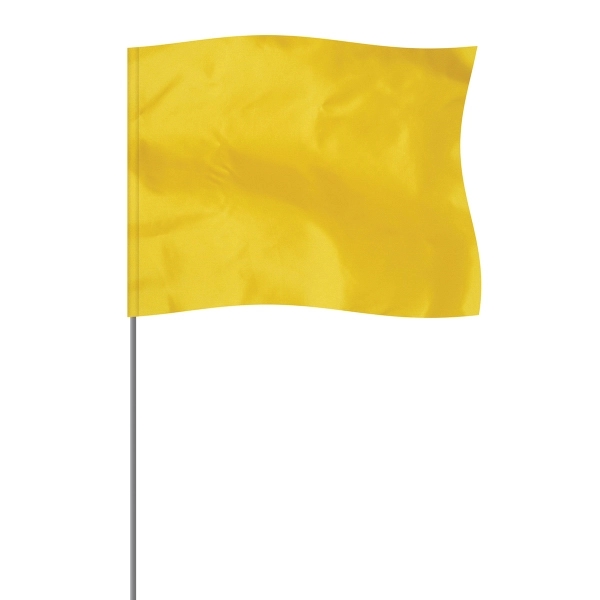 Yellow 4" x 5" Marker Flag on a 21" Wire - Yellow 4" x 5" Marker Flag on a 21" Wire - Image 0 of 1