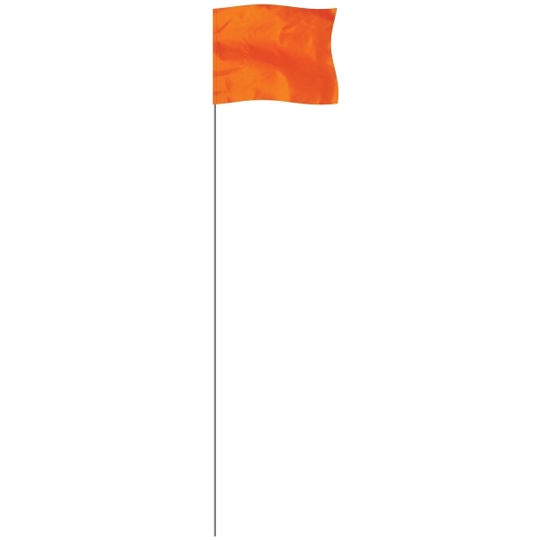 Orange 4" x 5" Marker Flag on a 21" Wire - Orange 4" x 5" Marker Flag on a 21" Wire - Image 1 of 1