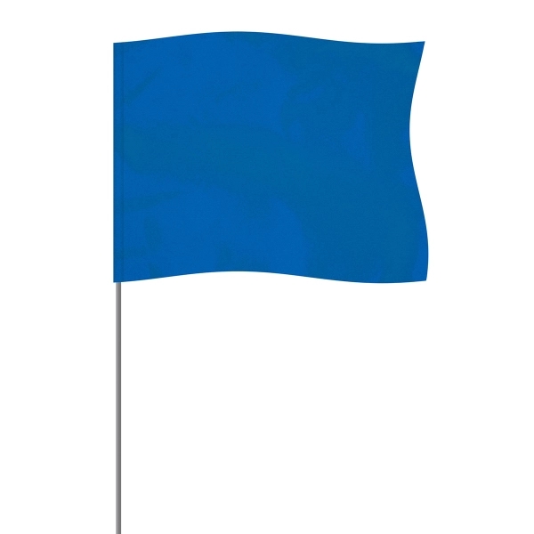 Blue 4" x 5" Marker Flag on a 21" Wire - Blue 4" x 5" Marker Flag on a 21" Wire - Image 0 of 1