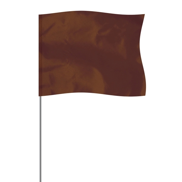 Brown 4" x 5" Marker Flag on a 21" Wire - Brown 4" x 5" Marker Flag on a 21" Wire - Image 0 of 1