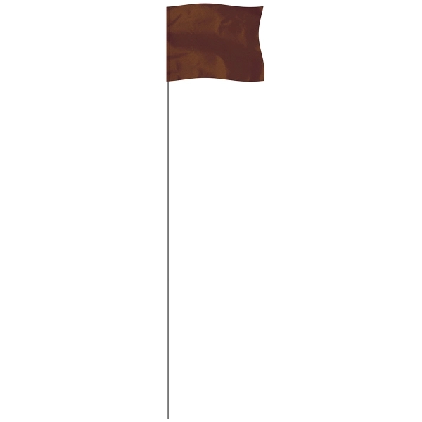Brown 4" x 5" Marker Flag on a 21" Wire - Brown 4" x 5" Marker Flag on a 21" Wire - Image 1 of 1