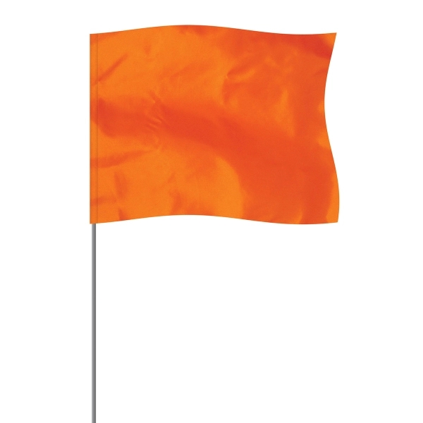 Orange 4" x 5" Marker Flag on a 36" Wire - Orange 4" x 5" Marker Flag on a 36" Wire - Image 0 of 1