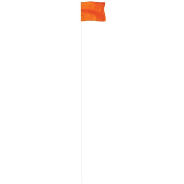 Orange 4" x 5" Marker Flag on a 36" Wire - Orange 4" x 5" Marker Flag on a 36" Wire - Image 1 of 1