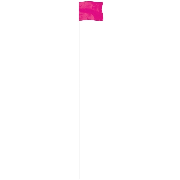 Pink 4" x 5" Marker Flag on a 36" Wire - Pink 4" x 5" Marker Flag on a 36" Wire - Image 1 of 1