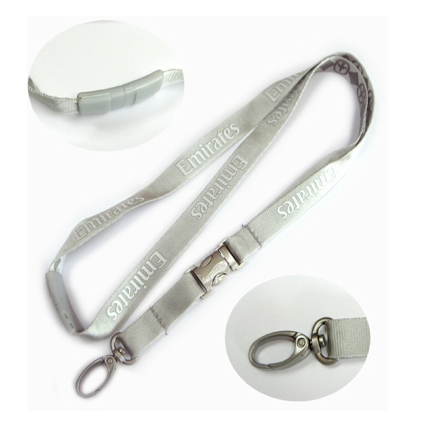Custom Smooth Nylon Lanyard 3/4"W 32"L Metal Swivel Hook
