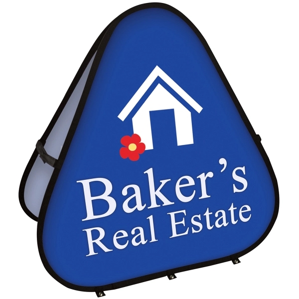 47.25" x 47.25" Triangle Pop-Up Banner - 47.25" x 47.25" Triangle Pop-Up Banner - Image 0 of 5