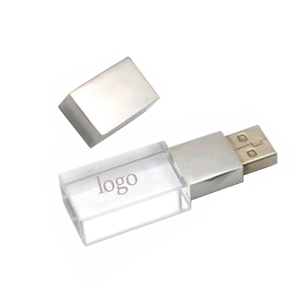 64GB Crystal USB Drive with LED Light - 64GB Crystal USB Drive with LED Light - Image 0 of 0