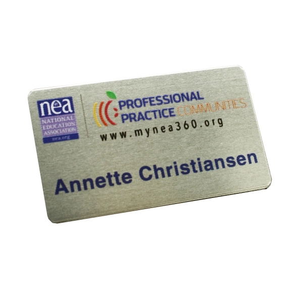 1.5" x 3" Metal Name Badge - Digital Printed - 1.5" x 3" Metal Name Badge - Digital Printed - Image 4 of 5