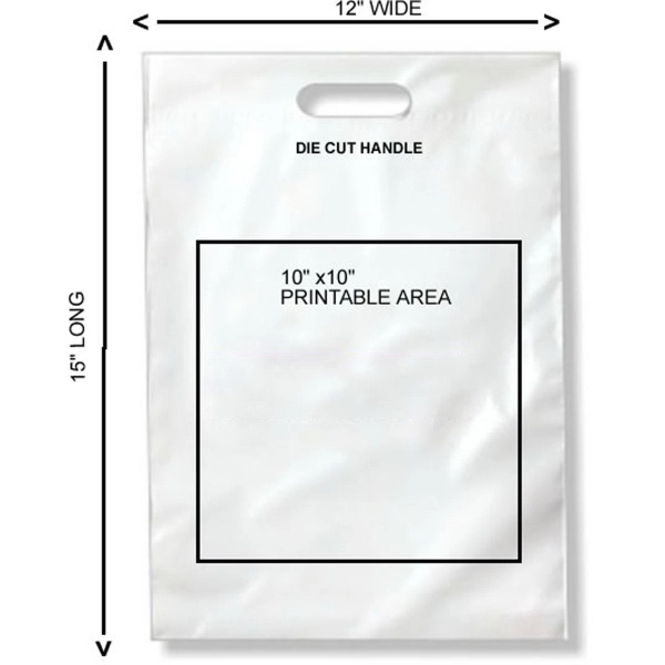 Reusable & Recyclable Plastic Bag - 12" W x 15" L - Reusable & Recyclable Plastic Bag - 12" W x 15" L - Image 3 of 4