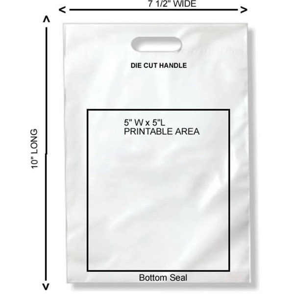 Reusable & Recyclable Plastic Bag - 7.5" W x 10" L - Reusable & Recyclable Plastic Bag - 7.5" W x 10" L - Image 3 of 4