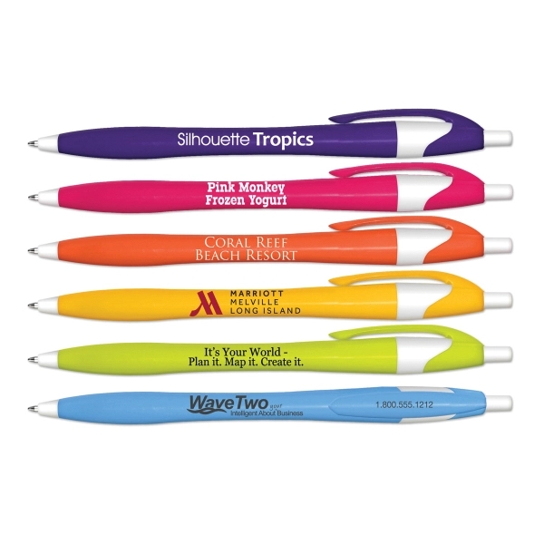 Retractable Ball Point Pen with Colored Barrel - Retractable Ball Point Pen with Colored Barrel - Image 0 of 6