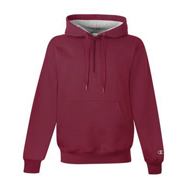 Champion Cotton Max Hooded Quarter-Zip Sweatshirt - Champion Cotton Max Hooded Quarter-Zip Sweatshirt - Image 0 of 31