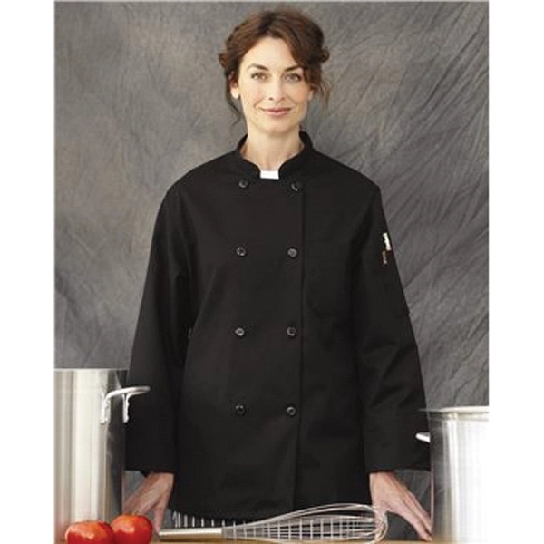 Chef Designs Black Traditional Chef Coat - Chef Designs Black Traditional Chef Coat - Image 1 of 4