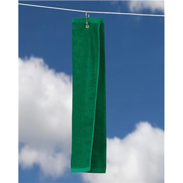 Towels Plus Deluxe TriFold Hand Towel with Grommet and Hook Plum Grove