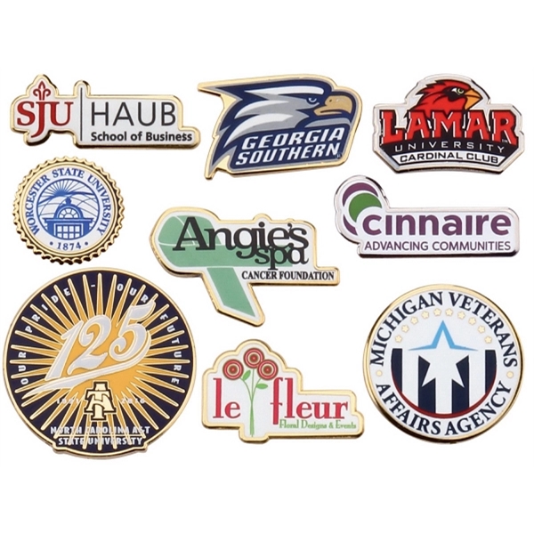 Cloisonne Silkscreened Lapel Pin - Cloisonne Silkscreened Lapel Pin - Image 1 of 1