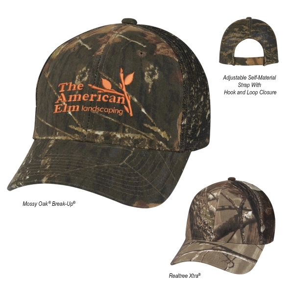 Realtree (TM) & Mossy Oak (R) Mesh Back Camouflage Cap