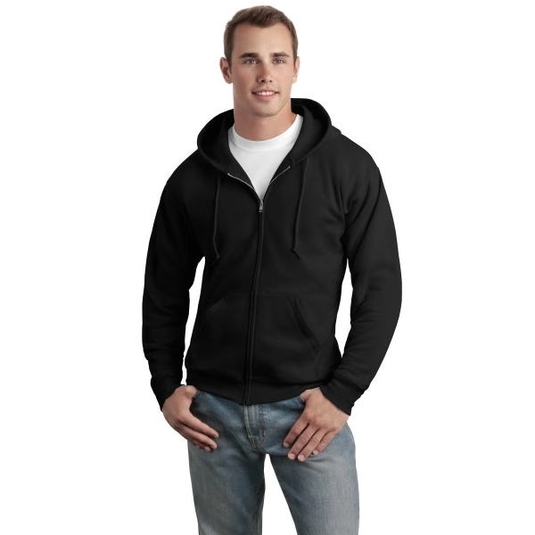 Hanes - EcoSmart Full-Zip Hooded Sweatshirt. - Hanes - EcoSmart Full-Zip Hooded Sweatshirt. - Image 0 of 91