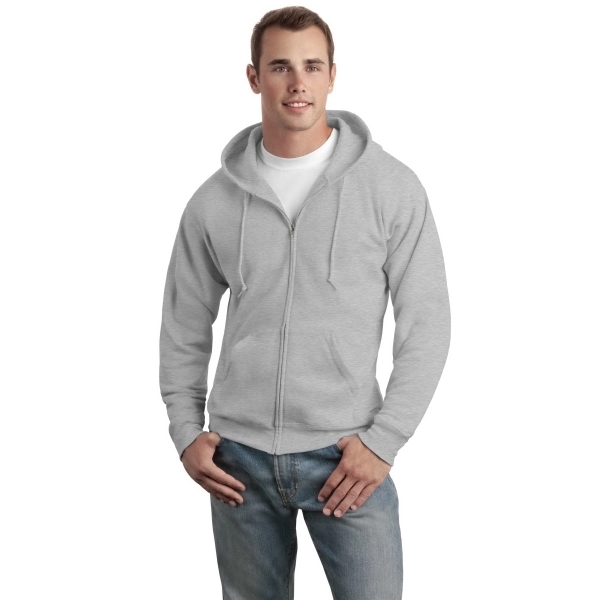 Hanes - EcoSmart Full-Zip Hooded Sweatshirt. - Hanes - EcoSmart Full-Zip Hooded Sweatshirt. - Image 8 of 91