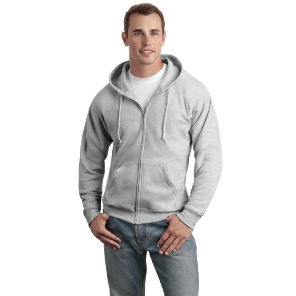 Hanes - EcoSmart Full-Zip Hooded Sweatshirt. - Hanes - EcoSmart Full-Zip Hooded Sweatshirt. - Image 10 of 91