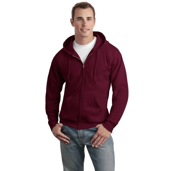 Hanes - EcoSmart Full-Zip Hooded Sweatshirt. - Hanes - EcoSmart Full-Zip Hooded Sweatshirt. - Image 12 of 91