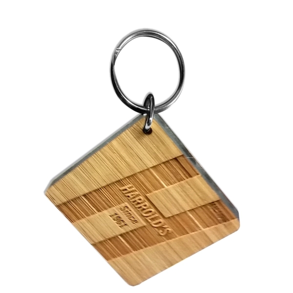 Custom Laser Etched Bamboo Keychain - Custom Laser Etched Bamboo Keychain - Image 4 of 4