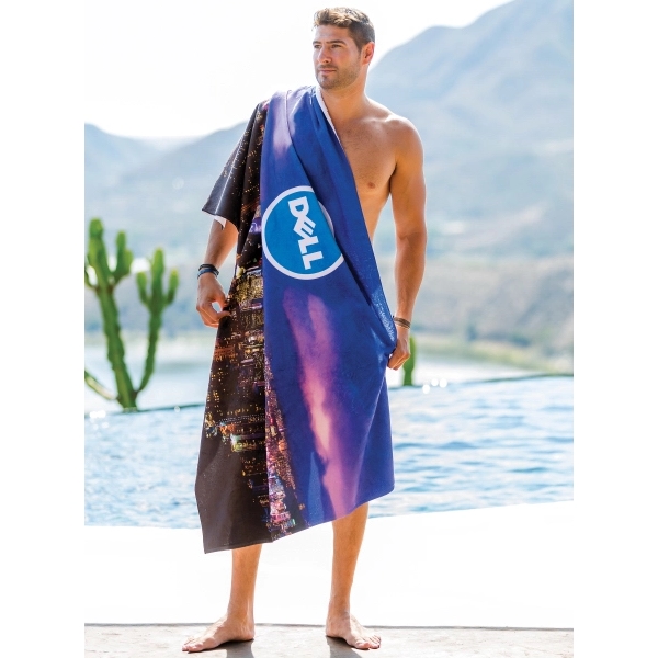 King Size Subli-Plush Velour Beach Towel - King Size Subli-Plush Velour Beach Towel - Image 3 of 3