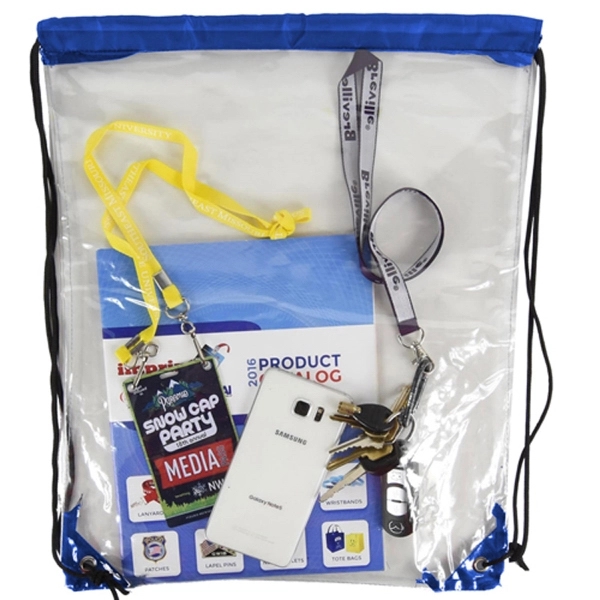 Clear Backpack - See Through Drawstring Bag - Clear Backpack - See Through Drawstring Bag - Image 13 of 16