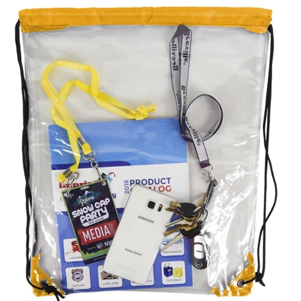 Clear Backpack - See Through Drawstring Bag - Clear Backpack - See Through Drawstring Bag - Image 16 of 16