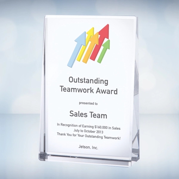 Color Imprinted Vertical Rectangle Plaque