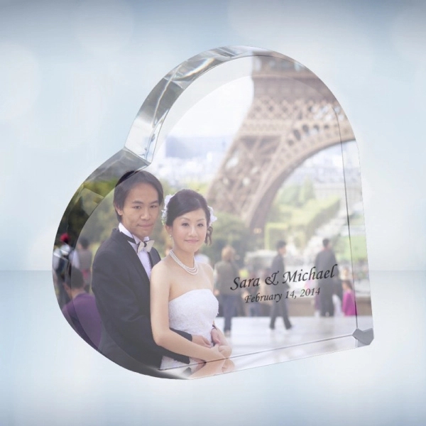 Color Imprinted Heart Photo Keepsake