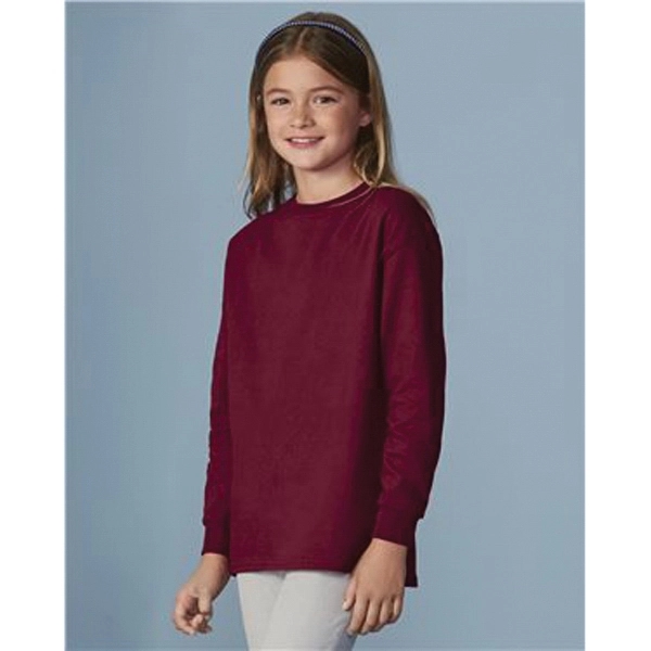 Gildan Heavy Cotton™ Youth Long Sleeve T-Shirt for Tie Dye - Gildan Heavy Cotton™ Youth Long Sleeve T-Shirt for Tie Dye - Image 0 of 1