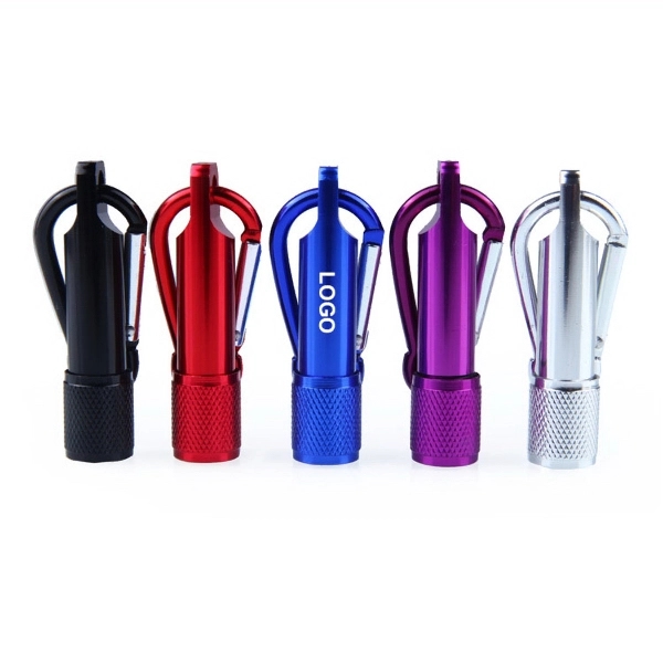 LED Flashlight Torch with Climbing Carabiner - LED Flashlight Torch with Climbing Carabiner - Image 2 of 3