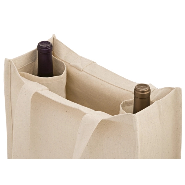 Heavyweight Cotton Wine & Grocery Tote - 14oz - Screen Print - Heavyweight Cotton Wine & Grocery Tote - 14oz - Screen Print - Image 1 of 2