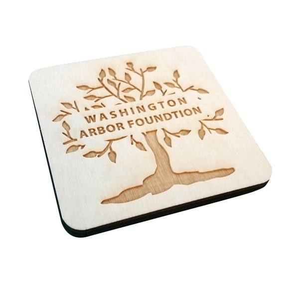 Custom Laser Etched Birch Coasters - Custom Laser Etched Birch Coasters - Image 1 of 2