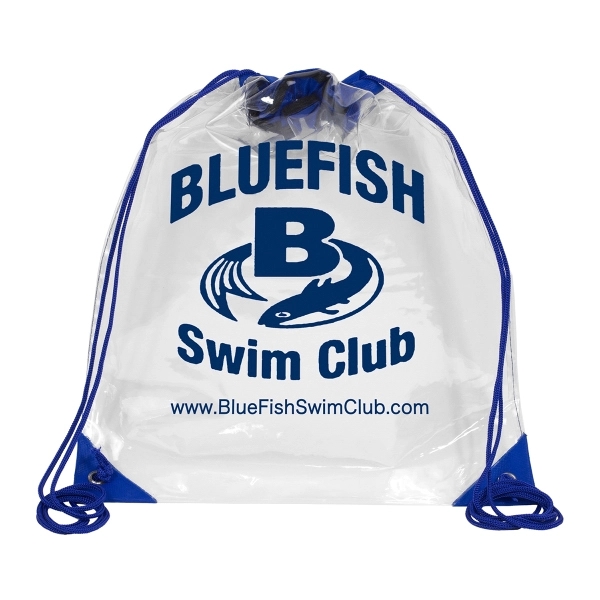 Everest Tall Clear Drawstring Cinch Pack Backpack - Everest Tall Clear Drawstring Cinch Pack Backpack - Image 2 of 4