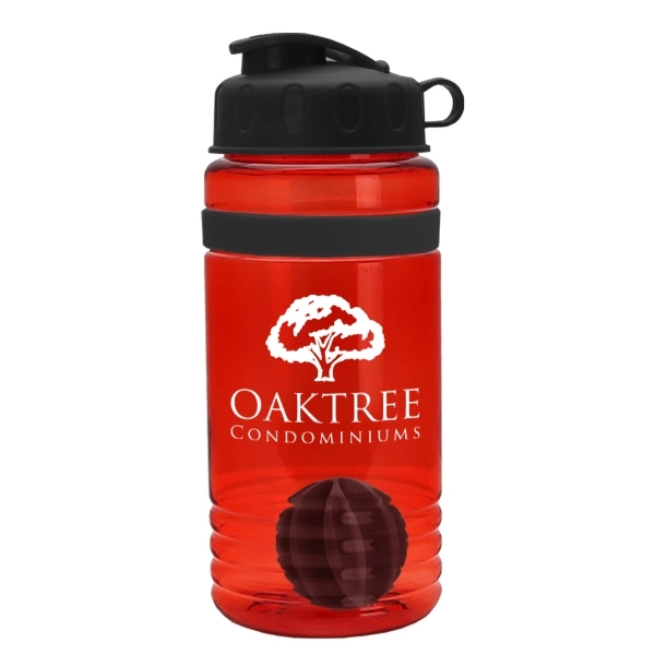 20 Oz. Stripe Shaker Bottle With Flip Lid - Water Bottles with Logo -  Q248111 QI