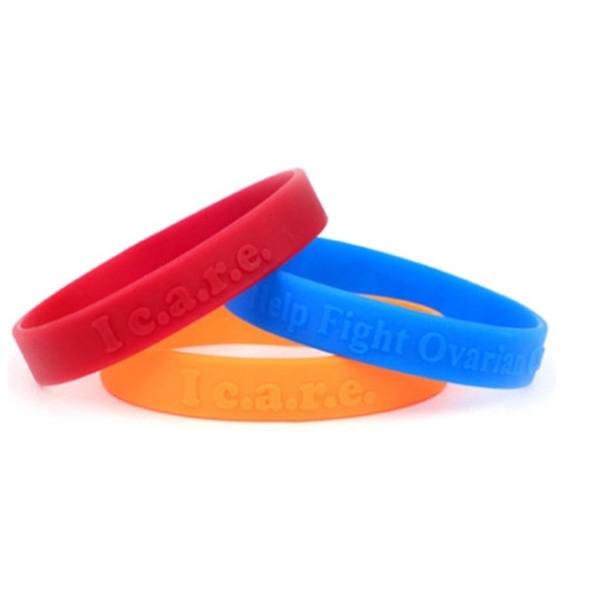 1/2" Embossed Silicone Wristbands - 5 Business Days - 1/2" Embossed Silicone Wristbands - 5 Business Days - Image 0 of 21