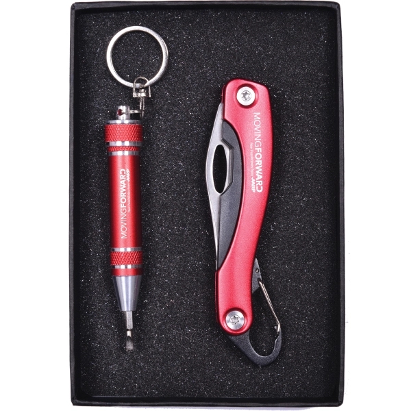 Screwdriver Keychain and Carabiner Pocket Knife Set - Screwdriver Keychain and Carabiner Pocket Knife Set - Image 1 of 3