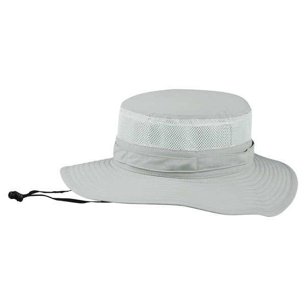 Taslon UV Bucket Hat w/Mesh Crown - Taslon UV Bucket Hat w/Mesh Crown - Image 3 of 5