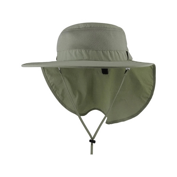 Talson UV Large Bill Hat w/Roll-Up Flap - Talson UV Large Bill Hat w/Roll-Up Flap - Image 2 of 3