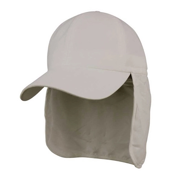 Brushed Microfiber Cap w/Flap - Brushed Microfiber Cap w/Flap - Image 2 of 4