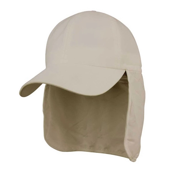 Brushed Microfiber Cap w/Flap - Brushed Microfiber Cap w/Flap - Image 3 of 4