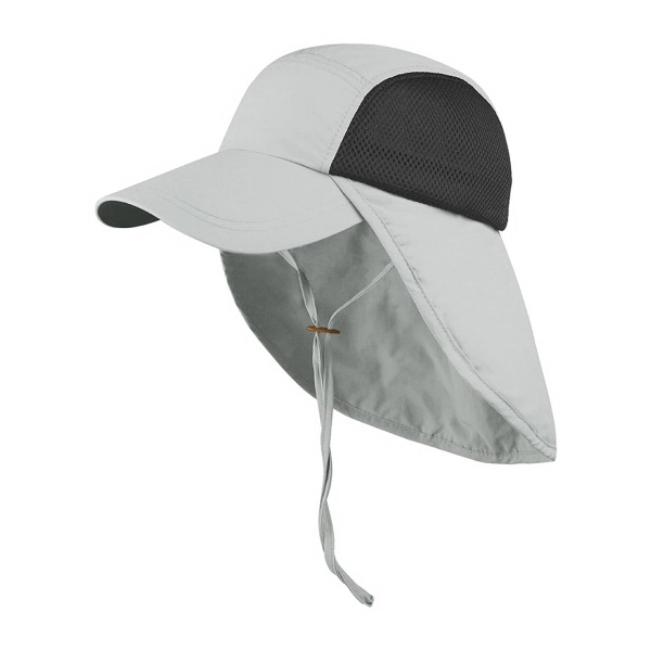 Talson UV Cap w/Flap and Chin Cord - Talson UV Cap w/Flap and Chin Cord - Image 0 of 3