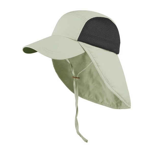Talson UV Cap w/Flap and Chin Cord - Talson UV Cap w/Flap and Chin Cord - Image 2 of 3