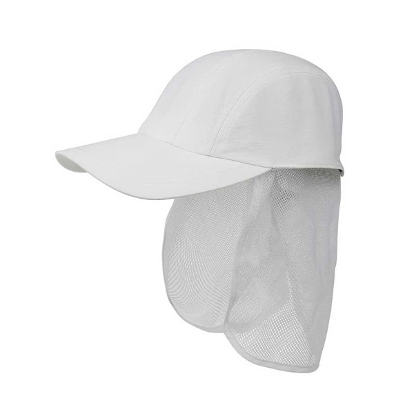 Taslon UV 5 Panel Cap w/Mesh Tuck Away Flap - Taslon UV 5 Panel Cap w/Mesh Tuck Away Flap - Image 1 of 2