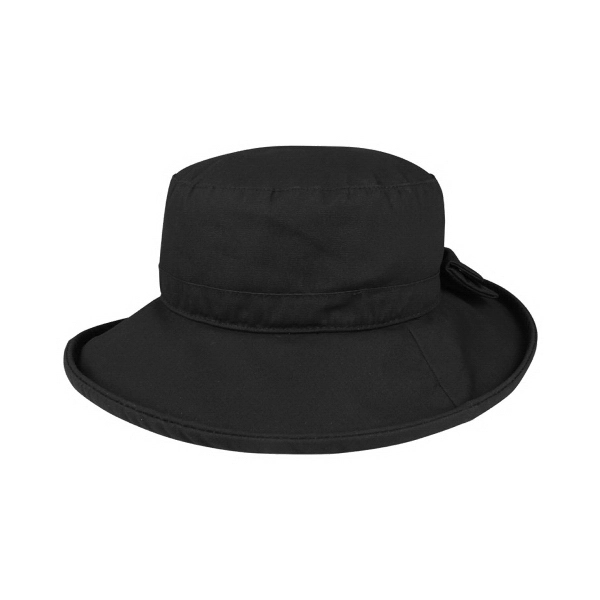 Waxed Cotton Canvas Ladies Wide Brim Bucket Hat - Waxed Cotton Canvas Ladies Wide Brim Bucket Hat - Image 1 of 2