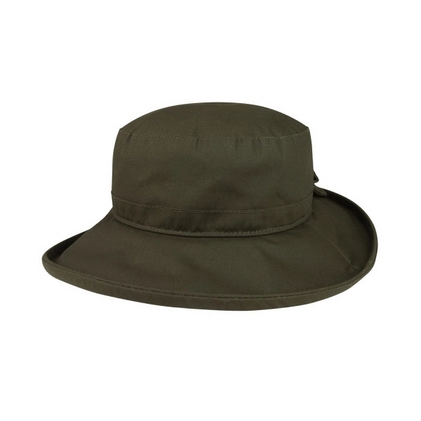 Waxed Cotton Canvas Ladies Wide Brim Bucket Hat - Waxed Cotton Canvas Ladies Wide Brim Bucket Hat - Image 2 of 2