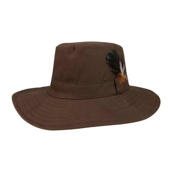 Waxed Cotton Canvas Men's Western Hat - Waxed Cotton Canvas Men's Western Hat - Image 1 of 2