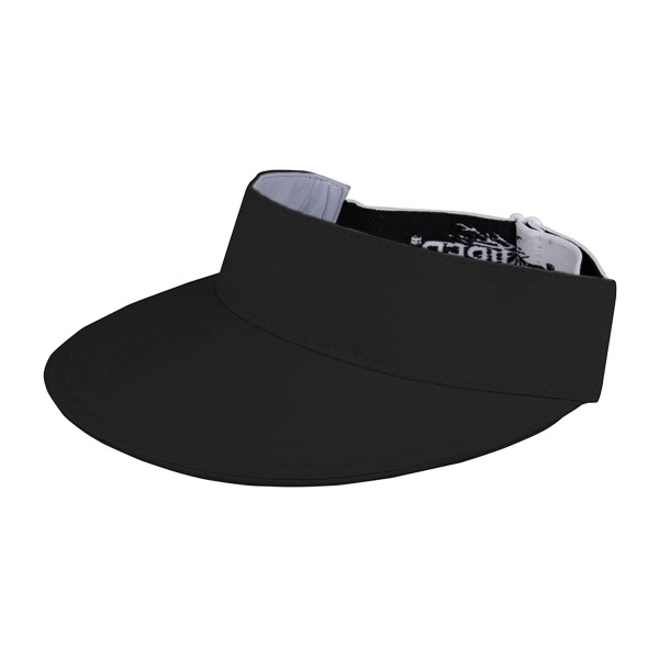 Microfiber Visor w/Jacquard Elastic Band - Microfiber Visor w/Jacquard Elastic Band - Image 1 of 2